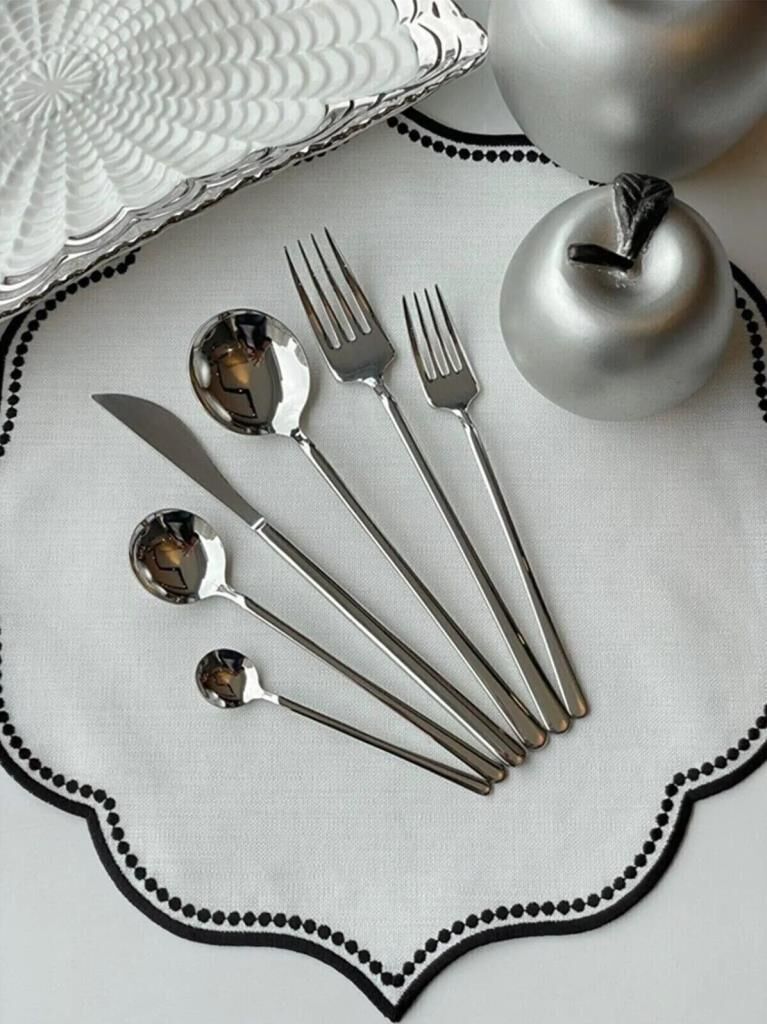 Arow Milano 36 Parça Çatal Kaşık Bıçak Seti 6 Kişilik Gümüş TR-3701