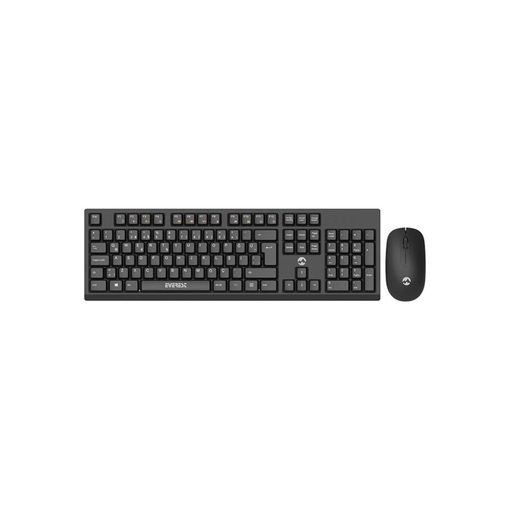 Everest 2.4 Ghz Siyah Kablosuz Q Multimedia Klavye + Mouse Set 1200 Dpi KM-2510