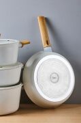 Danish Cook Beige İndüksiyon Tabanlı 7 Parça Tencere Seti Ahşap Saplı 1302