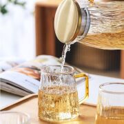 Arow Borosilikat Cam Sürahi Takım 2 Bardaklı Elio GOLD TR-3990