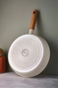 Cookwood Beige 9 Parça Tencere Tava Seti Indüksiyon Tabanlı Ahşap Saplı 18081