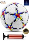 Uefa Şampiyonlar Ligi Futbol Topu 4 Astarlı No:5 480 Gr + Pompa Hediyeli X500