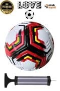 2025 Desenli Tasarım Futbol Topu 4 Astarlı No:5 480 Gr + Pompa Hediyeli X506