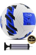 Mavi Yeni Desenli Futbol Topu 4 Astarlı No:5 480 Gr + Pompa Hediyeli X507