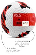 Kırmızı Yeni Desenli Futbol Topu 4 Astarlı No:5 480 Gr + Pompa Hediyeli X507