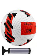 Kırmızı Yeni Desenli Futbol Topu 4 Astarlı No:5 480 Gr + Pompa Hediyeli X507