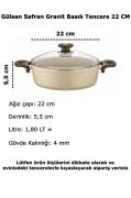 Gülsan Safran Granit Tencere Basık Pilav Tenceresi 22 CM
