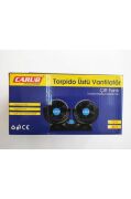 12 Volt Araç Içi Torpido Üstü Çift Fanlı Oto Vantilatör 360° Dönebilir 0607