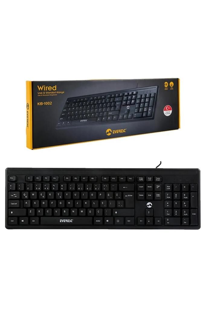 Everest KB-1002 Siyah USB Q Standart Klavye