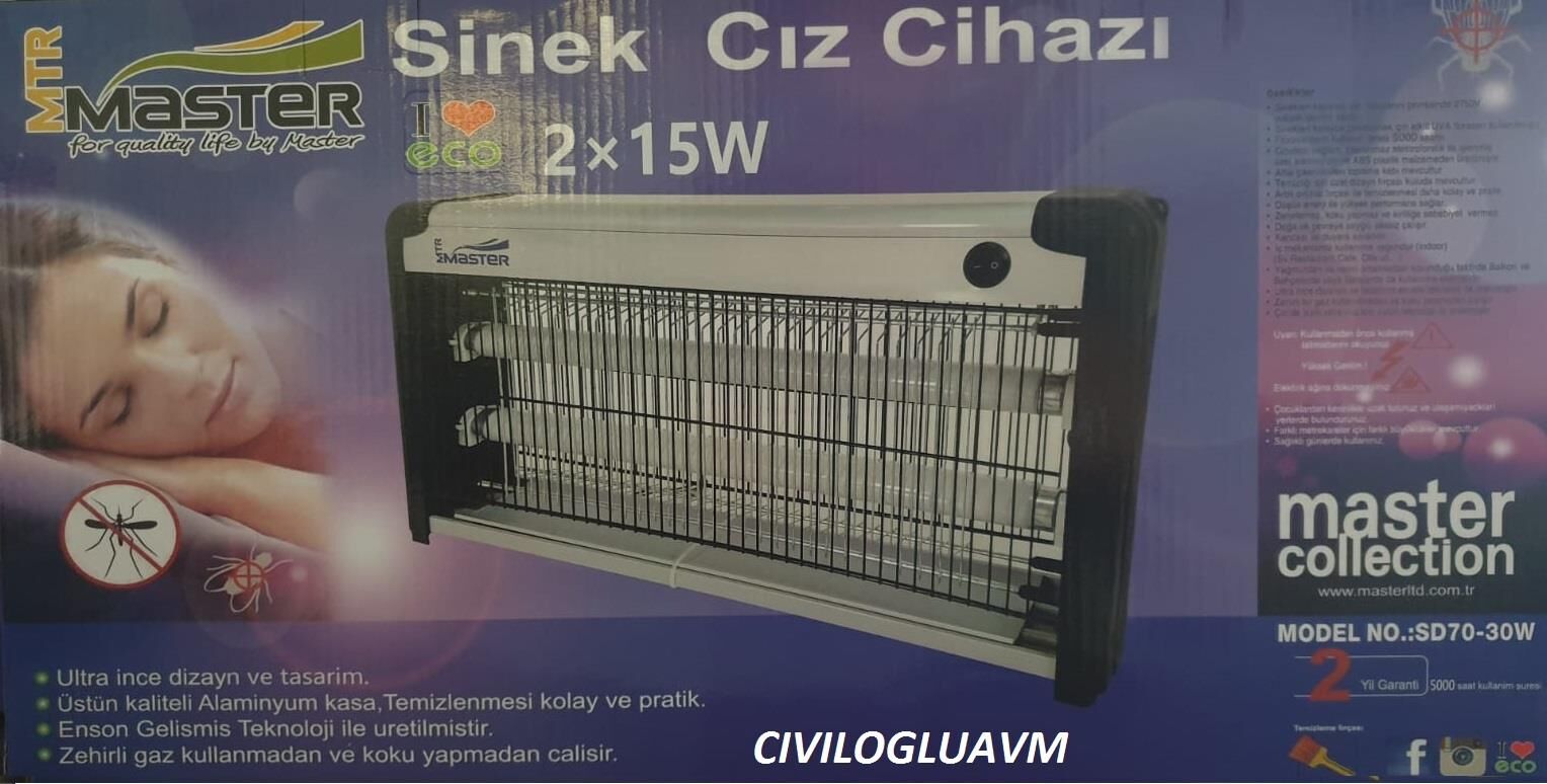 Master Sinek Cız Cihazı Sinek Öldürücü 2x15w 30w
