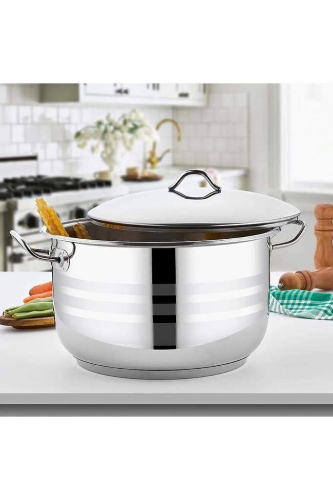 Gülsan Mega Derin Paslanmaz Çelik Tencere 34 CM