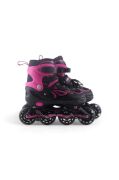 Vadi Pembe Silikon Tekerli Ayarlanabilir Işıklı Paten S 31-34 HP7128