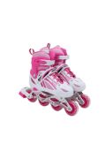 Vadi Pembe Silikon Tekerli Ayarlanabilir Işıklı Paten S 31-34 HP8136