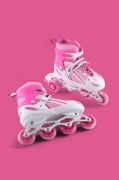 Vadi Pembe Silikon Tekerli Ayarlanabilir Işıklı Paten M 35-38 HP8136