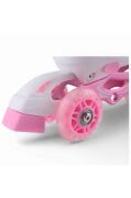 Vadi Pembe Silikon Tekerli Ayarlanabilir Işıklı Paten L 39-42 HP8136