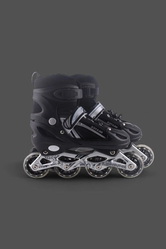 Vadi Siyah Silikon Tekerli Ayarlanabilir Işıklı Paten S 31-34 HP8136