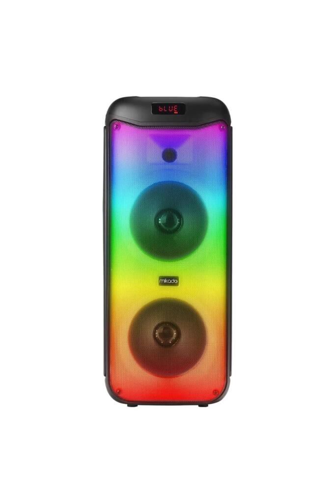 Mikado TWS FM RGB Işıklı Kablosuz Mikrofonlu Kule Bluetooth Hoparlör MD-40BT