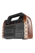 Mikado MDR-325 USB BT Solar Klasik Ahşap Radyo