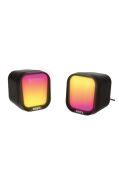Snopy Sn-87u Rgb Işıklı Siyah Usb Gaming Speaker Mini Hoparlör