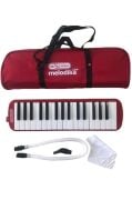Helvacıoğlu 32 Tuşlu Melodika Bez Çantalı Kırmızı