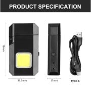 El Feneri Çakmaklı Cep Feneri Usb Şarjlı Küçük Fener Güçlü Işık Gs-4000Ç