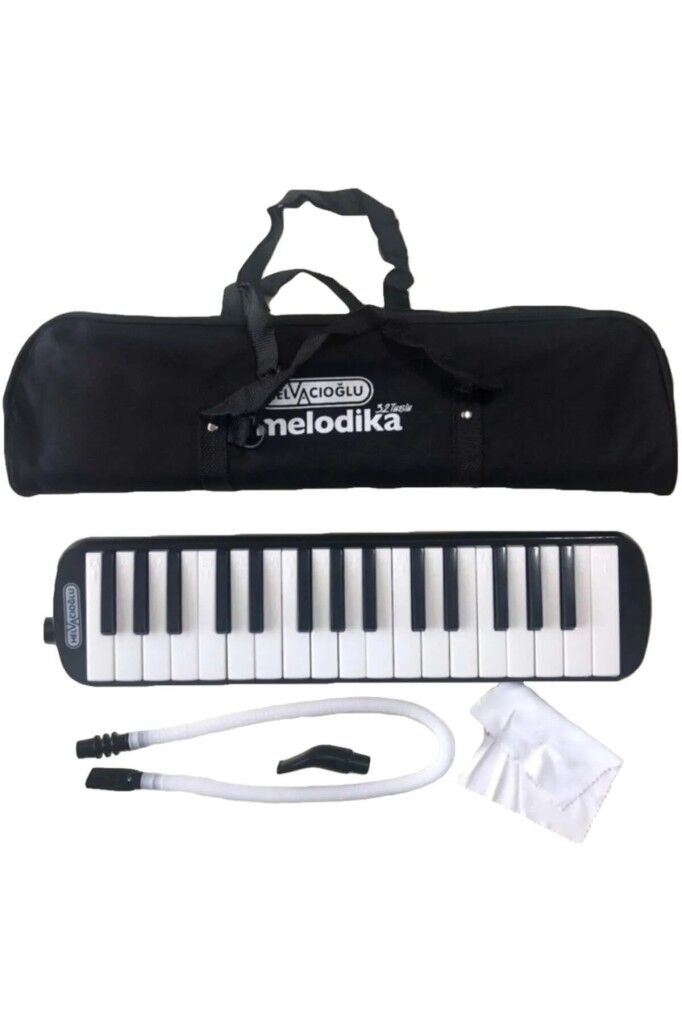 Helvacıoğlu 32 Tuşlu Melodika Bez Çantalı Siyah
