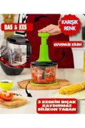 Rondom Çelik 3 Bıçaklı Pratik Basmalı El Rondosu Doğrayıcı Büyük Boy 2365