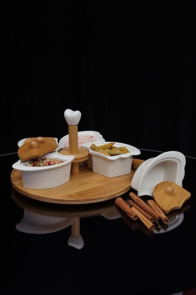 Arow Samanta 3016 Bambu Kapaklı Standlı Sunumluk