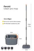 Kapris Clean Pro Mop Temizlik Seti Temiz Kirli Suyu Ayırma Özellikli Mop