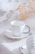 Acar Daısy 6 Kişilik Porselen Kahve Fincan Takımı Silver 7515