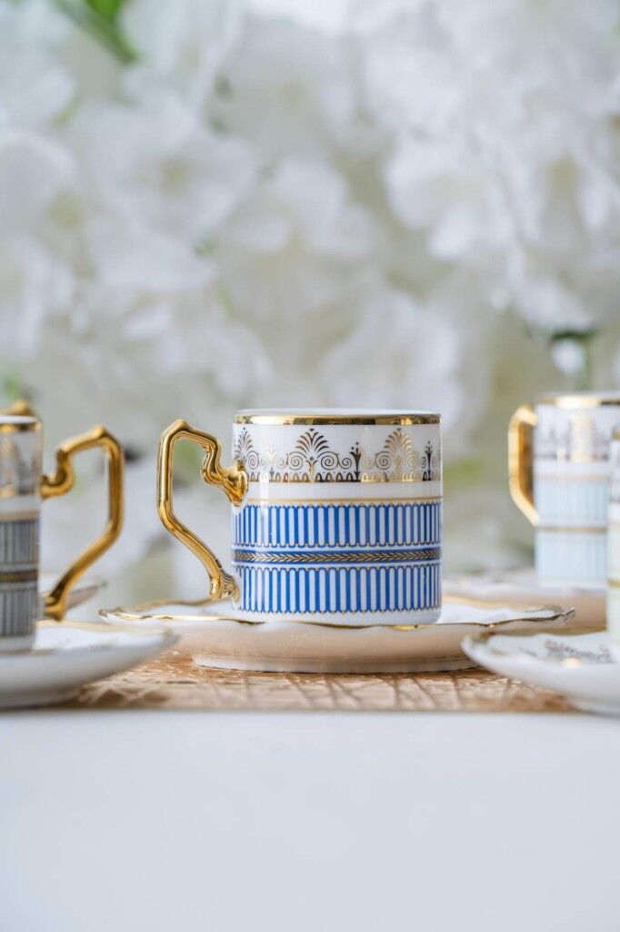 Acar Eloise 6 Kişilik Porselen Kahve Fincanı Takımı 5907