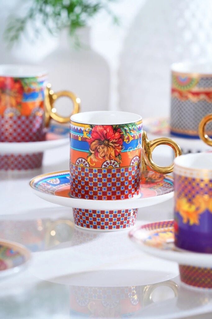 Acar Kimberly 6 Kişilik Porselen Kahve Fincan Takımı No2 7164