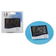 Dijital Sıcaklık Nem Ölçer Alarmlı Masa Saati Ve Isı Termometre HTC-1