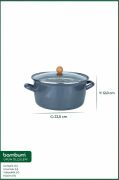 Bambum Lumino Emaye Kızartma Tencere 22 Cm Gri B7694