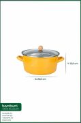 Bambum Lumino Emaye Kızartma Tencere 22 Cm Hardal B7699