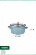 Bambum Lumino Emaye Kızartma Tencere 22 Cm Yeşil B7694
