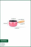 Bambum Lumino Ahşap Saplı Emaye Tava Sosluk Sütlük 14 cm Pembe BB7683