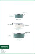 Bambum Lumino 3 lü Emaye Saklama Kabı Yeşil B7691 300+700+1000ML