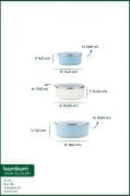Bambum Lumino 3 lü Emaye Saklama Kabı Mavi B7693 300+700+1000ML