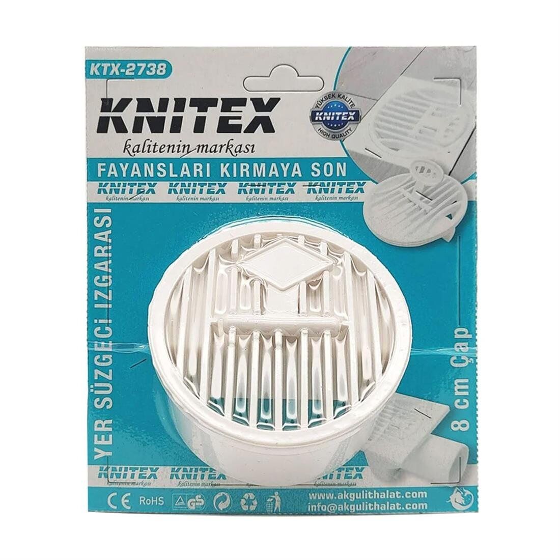 Knitex 2738 Yer Sifonu Süzgeci Vakumlu