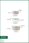 Bambum Lumino 3 lü Emaye Saklama Kabı Bej B7689 300+700+1000ML