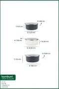 Bambum Lumino 3 lü Emaye Saklama Kabı Gri B7687 300+700+1000ML