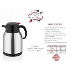 ÇELİK TERMOS 2 LİTRE ÇAY TERMOSU COOKER
