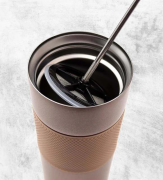 Tohana 75223 French Press Termos Rose Gold Paslanmaz Çelik Termos Mug 450 Ml