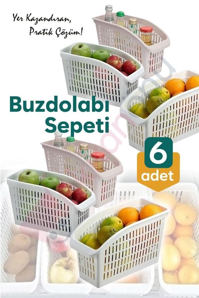 Kapris Buzdolabı Dolap İçi Düzenleyici Organizer 6 Adet Jumbo Boy ORG-23