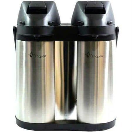 Penguen 1240XL İkili 1.9+1.9 LT Pompalı Çiftli Çelik Termos 3.8 LT