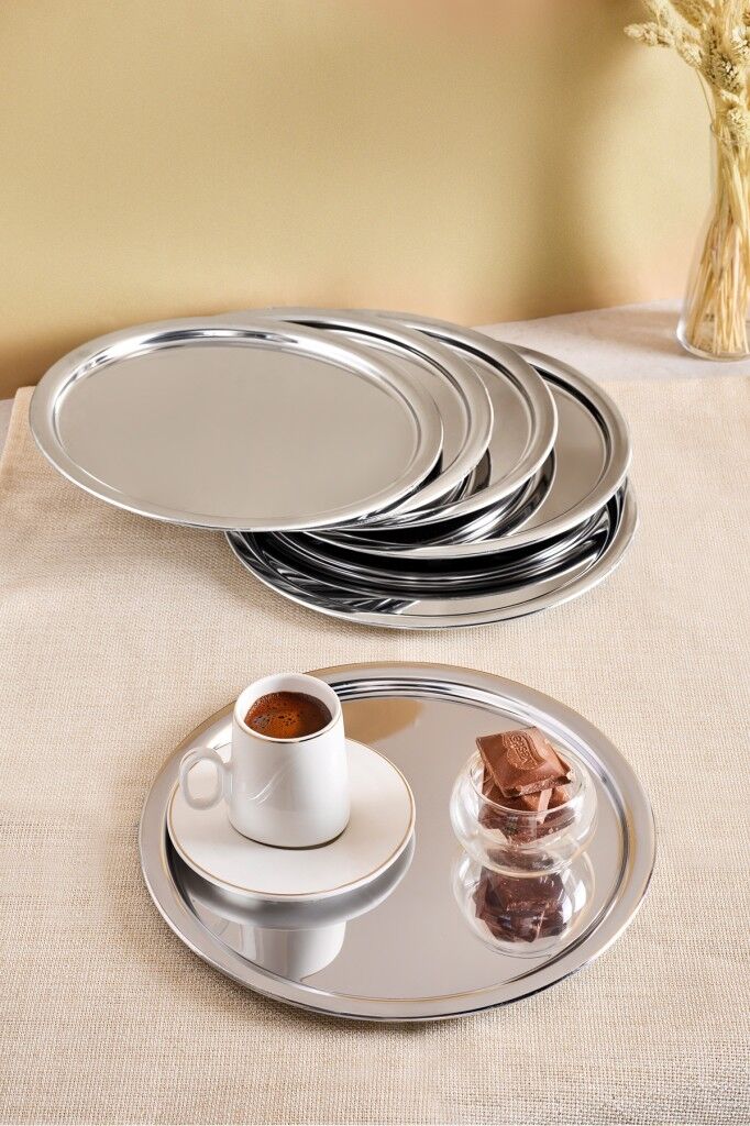 Perotti 6 Adet Paslanmaz Çelik 23X23 Sunum Tepsisi 60018