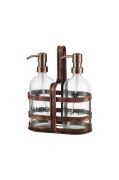 Perotti 18052 Rame Metal Standlı 2Li Sıvı Sabunluk 500Ml