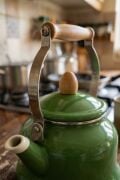 Vintage Ahşap Saplı Emaye Demlik Kettle 2,5Lt Yeşil 2406-C