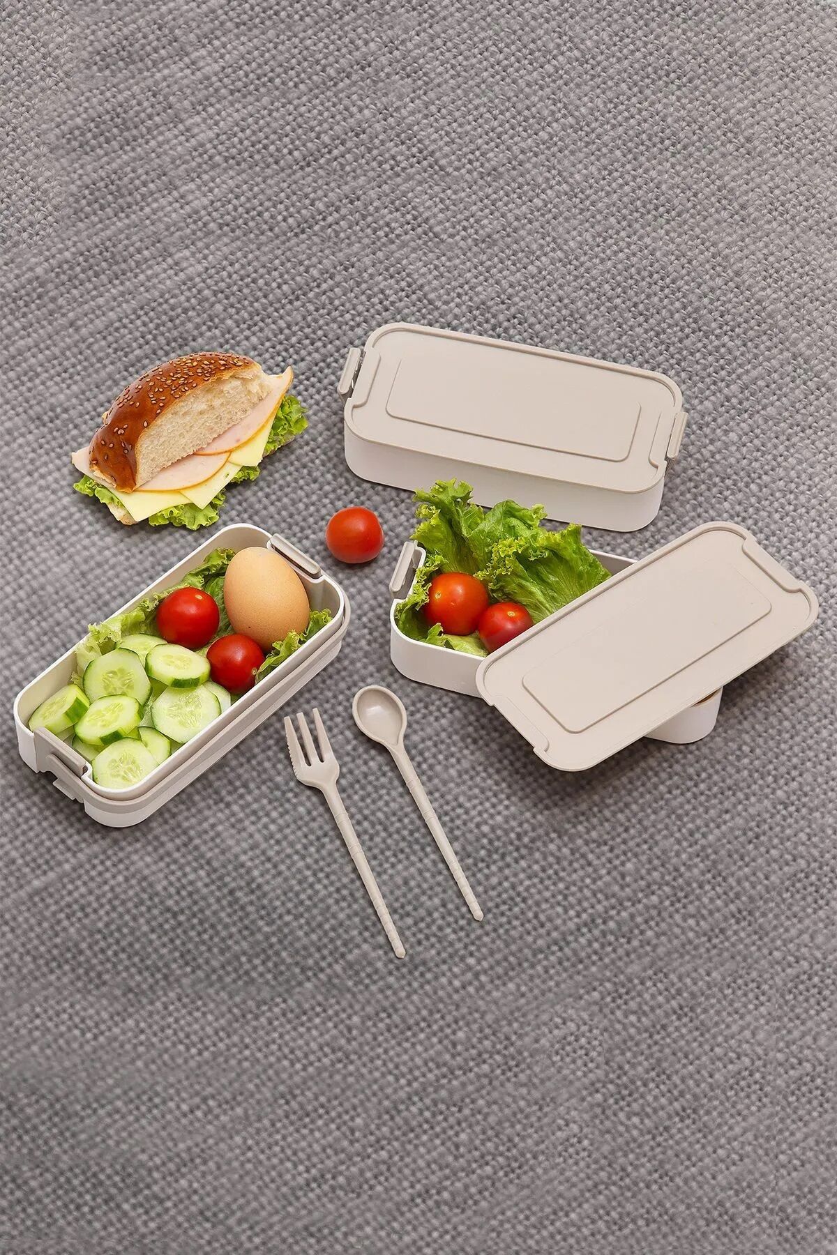 Kapris Bej 3 Katlı Beslenme Kutusu Yemek Taşıma Kabı Sefer Tası